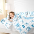 thumbnail image 3 of Castle Fairy Blue Cherry Bow Letter D Twin Comforter Sets 3-Piece for Girls,Kawaii Fruit Initial Bedding Set, 3 of 6