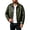 Dark Green #16, variant on Mens Leather Jacket Vintage Full Zip Collared Long Sleeve Bomber Jackets Fall Casual Motorcycle Jacket ,S
