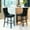 Black, variant on Demi Bonn 40" Counter Height Bar Stools Set of 2, Velvet Upholstered Barstools with Back, Kitchen Island Countertop Chairs for Dining Room, Beige