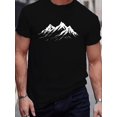 thumbnail image 1 of mountain range minimalist design Fitted Men's T-Shirt, Sweat-wicking and Freedom of Movement, 1 of 5