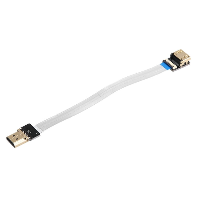 Conector de interfaz HDMI estándar Adaptador de base macho plano A3 suave de 90 ° a base hembra A4 (15 cm)