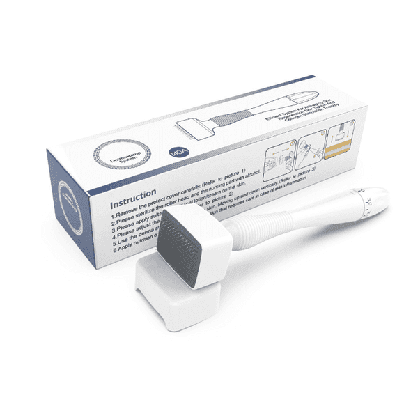XIRQI Microneedling Pen for Skin Care,Press-Type Microneedle Roller with Ergonomic Design,DRS140A Adjustable Precision Derma Roller