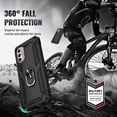 thumbnail image 4 of Moto G Stylus 5G 2022 Case: Military Grade Drop Tested with Screen Protector, Magnetic Ring Holder & Kickstand, Black, 4 of 16