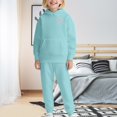 thumbnail image 2 of KAUOD Kids Girls Fleece Sweatpants Set 2 piece Cute Bowfront Cotton Hoodi𝐞s Joggers Pants Sweatsuits Warm Tracksuits Clothes, 2 of 5