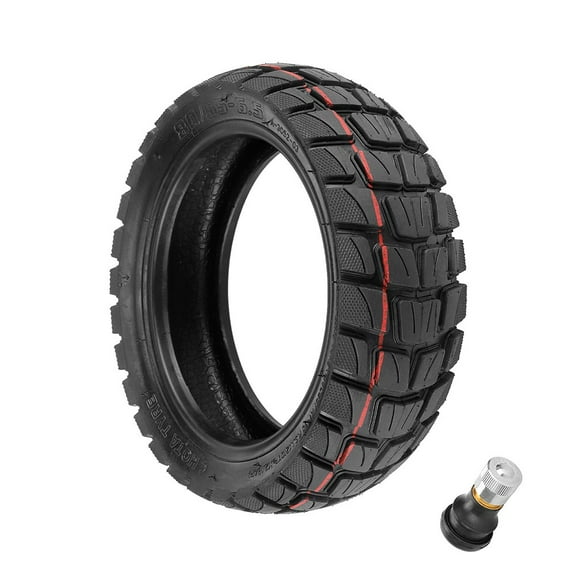 1 Pcs 10 Inch 80/55-6.5 Tubeless Off-road Tire with Nozzle Wearproof Rubber for Electric Scooter Tyre Scooter Accessories Parts