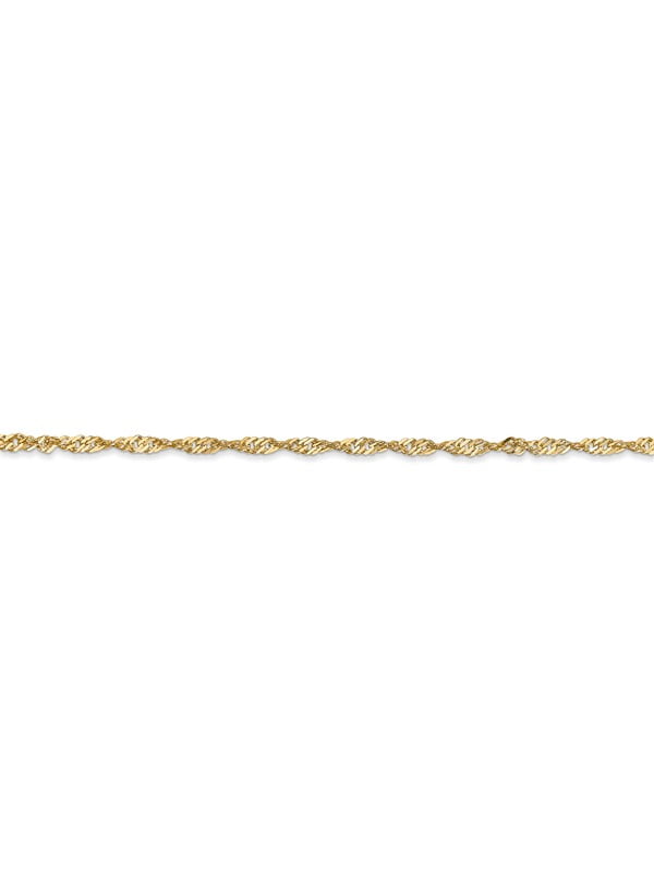 14KT GOLD SINGAPORE CHAIN WITH LOBSTER LOCK 18 INCHES LONG SINGAPORE CHAIN