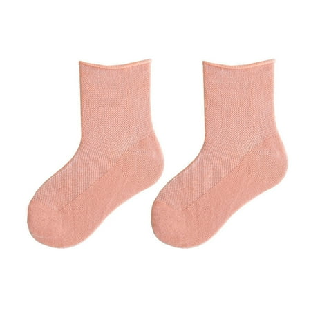 

kpoplk Children s Spring Summer Solid Candy Color Socks Toddler Kids Baby Boys Girls Thin Mesh Crew Socks Kid Blanks(Watermelon Red)