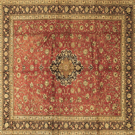 Ahgly Company Indoor Square Persian Brown Traditional Area Rugs, 8' Square