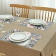 thumbnail image 3 of Botanical Garden Table Mats with Blooming Peony Rose and Butterfly Design, Set of 4 Flax Heat Resistant Wrinkle Free Placemats for Rustic Farmhouse Dining Table, 3 of 6