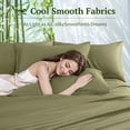 thumbnail image 5 of SONORO KATE 6 Pieces Bamboo Bed Sheets Set, Luxury Rayon Derived - Deep Pockets - Wrinkle Free - Extremely Soft, King, Sage Green, 5 of 6