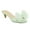 Green, variant on XYD Women Pearls Bowknot Open Toe Mules Slip on Kitten Low Heel Shoes Elegant Wedding Party Date Slide Sandals Size 7 Green