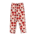 thumbnail image 4 of Naloa Red Strawberry Print Women’s Ultra-Soft Comfy Pajama Lounge Pants with Pockets & Drawstring, 4 of 8