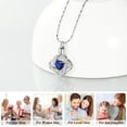 thumbnail image 3 of Cremation Jewelry Heart Urn Necklace for Ashes for Women Memorial Keepsake Simulated Birthstone Pendant for Loved Ones, 3 of 5