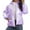 Purple, variant on fartey Puffer Jacket Womens Shiny Full Zip Padded Outwear Long Sleeve Stand Collar Fall Winter Down Coat Top