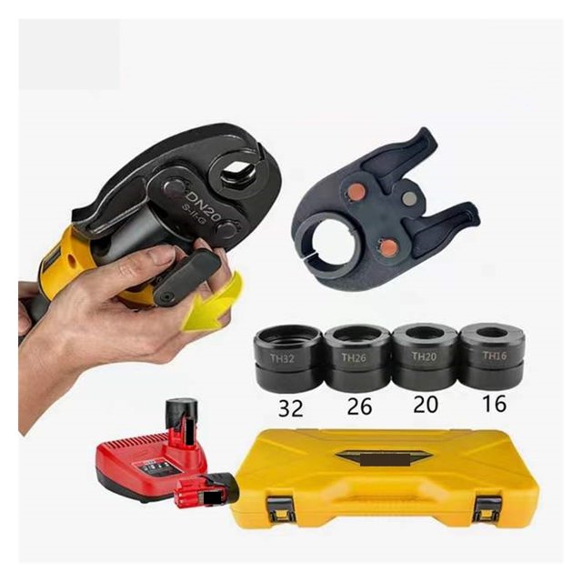 Pince Hydraulique Portable Mini Pince à Crêper Électrique Outil de Câble d'Alimentation en Cuivre et Aluminium Réinitialisation Automatique, Matériau Durable