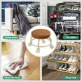 thumbnail image 5 of Bxaolu Low Roller Stool Low Height Rolling Stool Seat PU Leather Small Chair Foot Stool 360° Round Rolling Stools for Home Office Garage Shop (Brown), 5 of 7