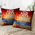 thumbnail image 3 of LALILO Throw Pillow Covers Summer Retro Seascape With Vintage Cushion Cover 18" x 18", 2 Pack, 3 of 6