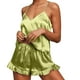 thumbnail image 2 of Conjunto de dobladillo con volantes y bloques de colores con estampado informal para mujer, traje de chaleco con tirantes sexy para el hogar Fridja  nalpqowj49198, 2 of 9