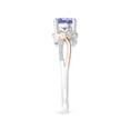 thumbnail image 5 of ANGARA Natural Tanzanite and Diamond Twisted Vine Ring in 14K White & Rose Gold for Women (Size-6mm) | December Birthstone, Birthday, Anniversary, Jewelry Gift for Women | Natural Tanzanite Ring, 5 of 11