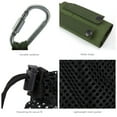thumbnail image 3 of BASSDASH Water Bottle Pouch with Molle Straps Belt Clip Carabiner Foldable Mesh Holder Bag for Travel Fishing Hunting Hiking Outdoor Activities, 3 of 7