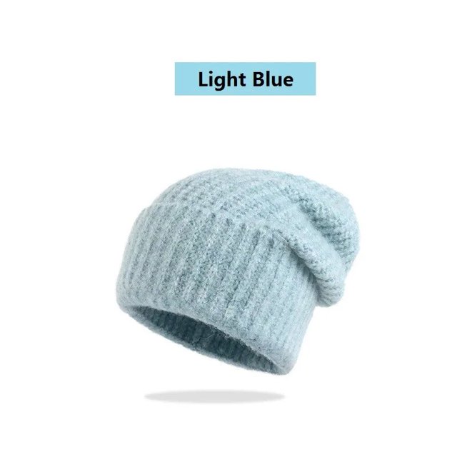Gorro de lana de gran tamaño para mujer, gorros holgados de punto con circunferencia de cabeza grande, cálidos, coreanos, regalo de Navidad, Invierno