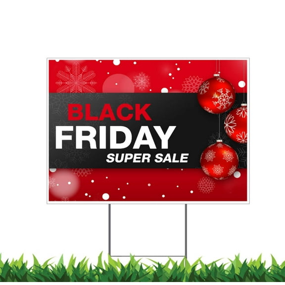 Friday Sale Sign, Retail Sale Sign, Yard Sign, 18x12, 24x18, 36x24, H-Stake Included, v4