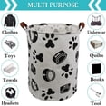 thumbnail image 7 of Howarmer Canvas Laundry Basket with Handles, Dog Collars, 7 of 7