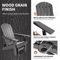 thumbnail image 3 of DEAUL Outdoor HDPE Adirondack Chair Set of 2, 3-Position Adjustable Backrest Patio Glider Rocker, All-Weather Heavy Duty Rocking Chair for Pool, Yard, Deck, Black (2 PCS), 3 of 11