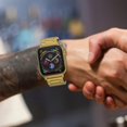 thumbnail image 5 of Correa de reloj inteligente compatible con Apple Watch Band 42 mm 44 mm 45 mm 38 mm 40 mm 41 mm, correa de reloj de acero inoxidable sólido para iWatch Series 7/6/5/4/3/2/1/SEGold245mm/44mm/42mm, 5 of 5