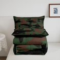 thumbnail image 5 of Manfei Farmhouse Camouflage Queen Comforter Set, Mid Century Camo Comforter Sets Queen, Rust, Black Reversible, 3-Piece, 1 Comforter and 2 Pillowcases, 5 of 7