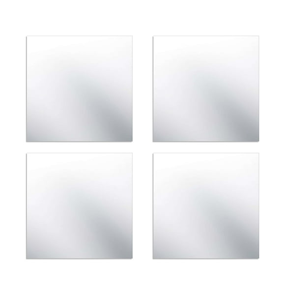 Etiquetas de espejo Espejo de longitud completa Plástico flexible Superficie lisa Autoadhesivo Decoración de apartamento para el paquete de fondo del hogar de 4 Scienceny HA011894-00