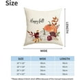 thumbnail image 2 of Happy Fall Pumpkin Throw Pillow Covers 18x18 Set of 2 Outdoor Autumn Orange White Pumpkins Floral Pillows Cover Thanksgiving Farmhouse Linen Decorative Cushion Case for Couch Bed Decor, 2 of 6