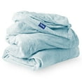 thumbnail image 2 of Bare Home Ultra Soft Microplush Velvet Blanket - Luxurious Fuzzy Fleece Fur - All Season Premium Bed Blanket, Twin Extra Long (Twin/Twin XL, Light Blue), 2 of 6