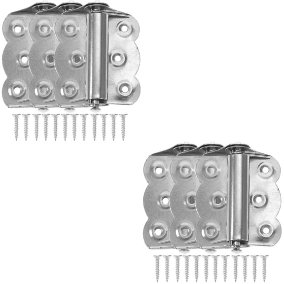 CIMAXIC Cimaxic Auto Close Door Hinges Plated Silver for Furniture Use 6Pcs