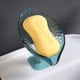 thumbnail image 5 of Jabonera con forma de hoja verde, ventosa, soporte para drenaje de jabón, jabonera portátil para ducha, bandeja de esponja, cocina, baño, Ac, 2 uds., 5 of 5