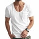 thumbnail image 1 of pstuiky camisetas de hombre, Camiseta informal de manga corta con cuello redondo y color liso para hombre ropa de hombre l, 1 of 9