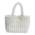 thumbnail image 2 of Women's Tote Handbags Furry Tote Bags for Women Fashion Purses and Handbags Winter Plush Shoulder Bags Large Capacity Solid Color Gold, 2 of 4