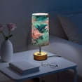 thumbnail image 6 of Touch Control Table Lamp with LED Bulb Bedside Lamp for Bedroom Living Room Pink Abstract Floral Patterns, 6 of 8