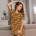 thumbnail image 3 of Daiia Dachshund Dog Puppy Print Women's Nightshirt Soft Nightgowns for Women Short Sleeve dress Short-sleeved Sleepwear, 3 of 6