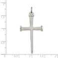 thumbnail image 3 of FJC Finejewelers Sterling Silver Antiqued Nail Cross Pendant Necklace - Chain Included, 3 of 4