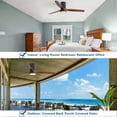 thumbnail image 4 of Tower Fan 52 Inch Flush Mount Ceiling Fan with LED Light and Remote Control Solid Wood Blades,Box Fan, 4 of 9