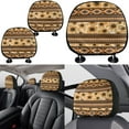 thumbnail image 4 of Garronmavis Aztec Sunflower Car Seat Covers Full Set for Interior Protection Decor Accessiores with Steering Wheel Wrap Gear Shift Cover Handbrake Sleeve Headrest Protectors Cup Coaster, 4 of 7