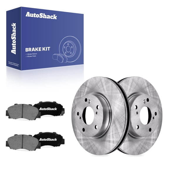 AutoShack Front Vented Brake Rotors   Ceramic Pads 6-PC Brake Kit Replacement for 1998-2002 Honda Accord 11.1" (281.95 mm)