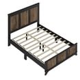 thumbnail image 4 of FFZ 4-Pieces Bedroom Sets Queen Size Farmhouse Platform Bed Storage Nightstand Dresser Black, 4 of 14
