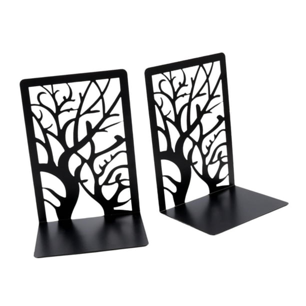 Sujetalibros de Metal para estantería de libros, organizador creativo de estantes, topes de libros, extremos decorativos para libros, , 2 Estilo D