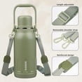 thumbnail image 4 of BJPKPK Insulated 40oz Thermos Dishwasher Safe Water Bottle with Lid and Carry Handle Stainless Steel Water Bottles for Sports,Army Green, 4 of 6
