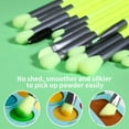 thumbnail image 4 of Docolor Eyeshadow Brush Set 15Pcs Neon Green Eyeshadow Blending Eyebrow Eyelash Eye Liners with Case, 4 of 11