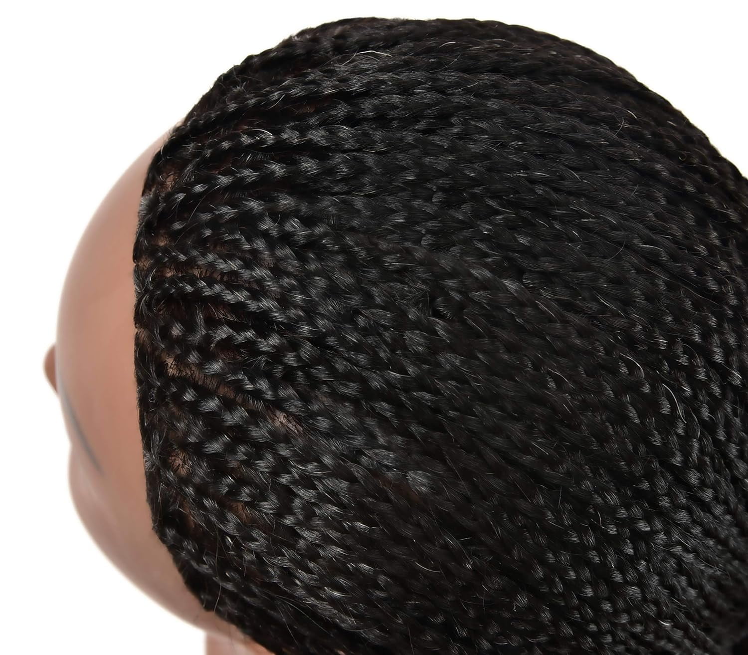 RYHAIR African American Mannequin Head 100% Human Hair for Practice Braiding Styling Cosmetology Barber Training with Stand