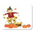 thumbnail image 1 of JSDART Tapis de Souris Automne Récolte Épouvantail et Citrouilles Dessin Animé 9x10 Pouces, 1 of 1