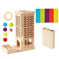 thumbnail image 3 of Juego de mesa de madera Matemáticas Toyes educativos 40 Coloridos palitos coloridos Juego de palos de madera Juego preescolar para niños Adultos Idea, 3 of 9